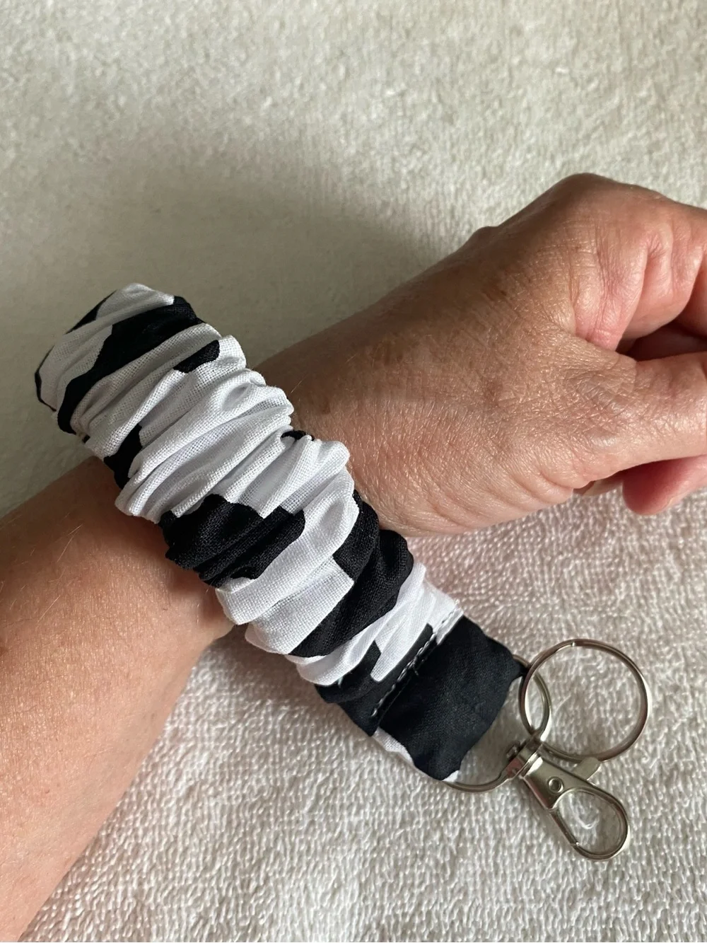 Cow Print Scrunchie Keychain Wristlet